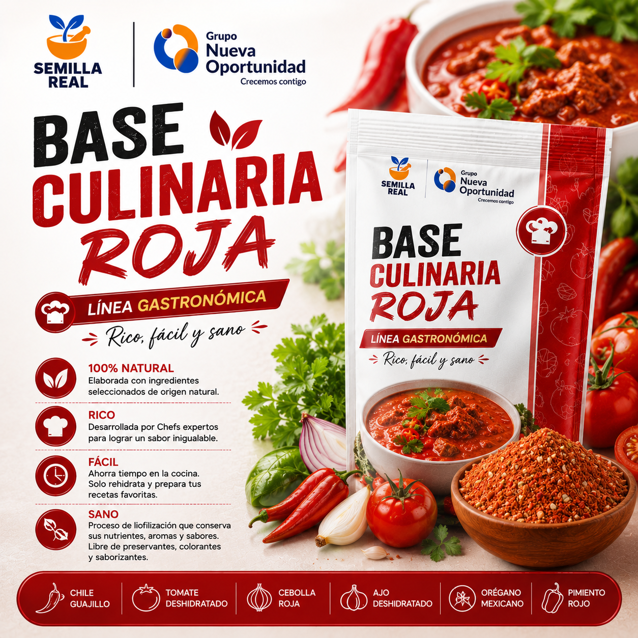 BASE CULINARIA ROJA de Semilla Real