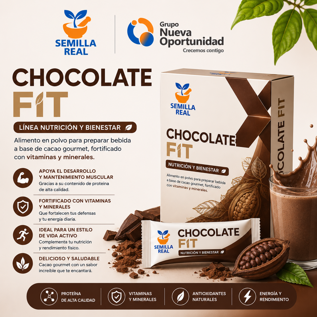 CHOCOLATE FIT de Semilla real
