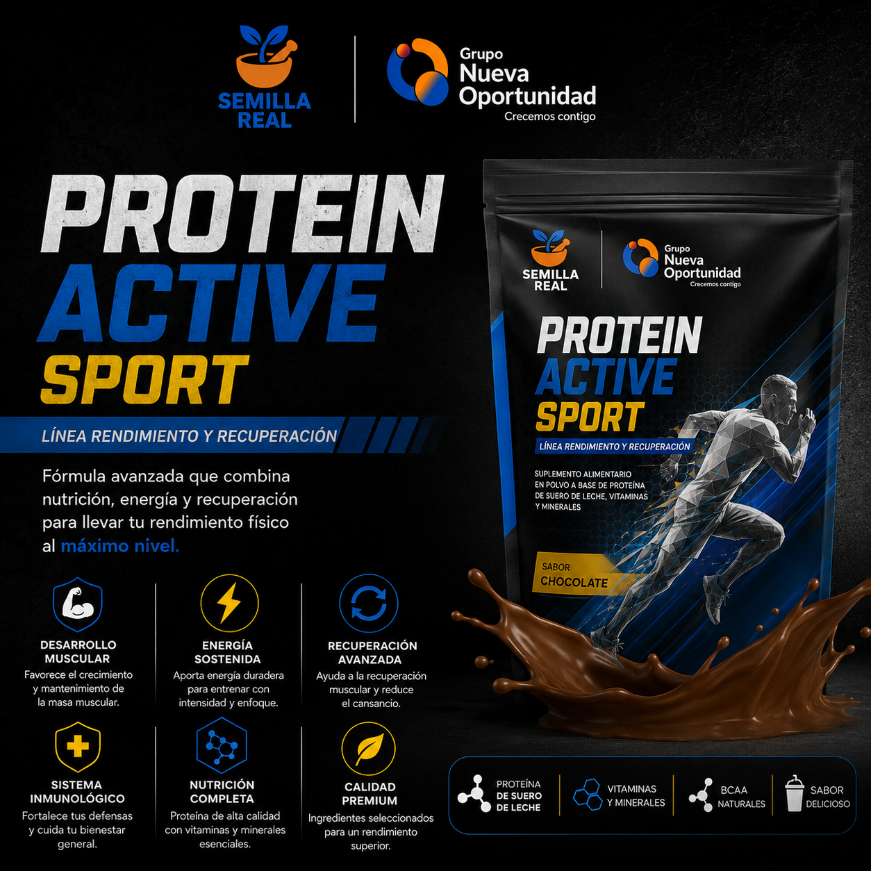 PROTEIN ACTIVE SPORT de semilla real